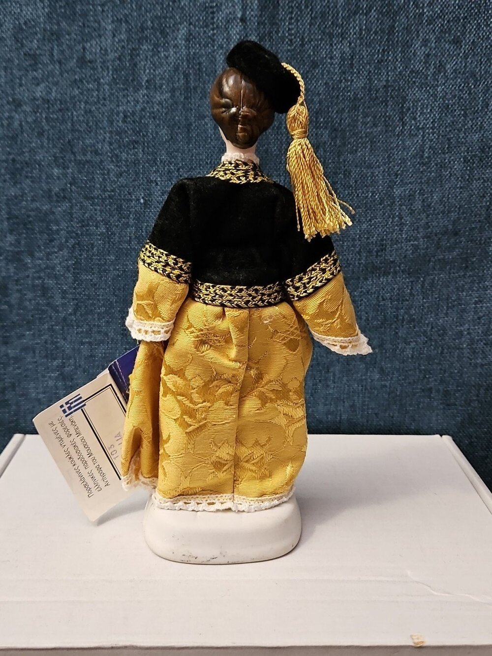 Vintage Evelt Themis Porcelain Doll | Handmade in Greece | Traditional Costume | - Picture 9 of 16